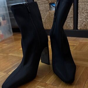 Zara Black Heeled Boots